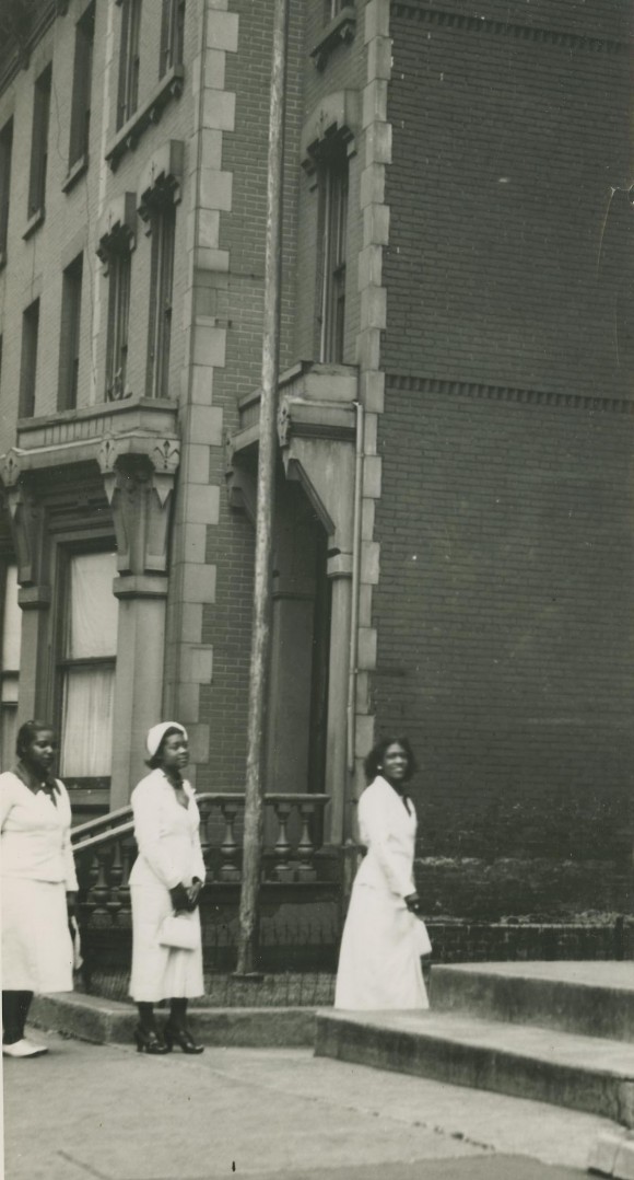 African American women in front of the Ashland Branch YWCA.